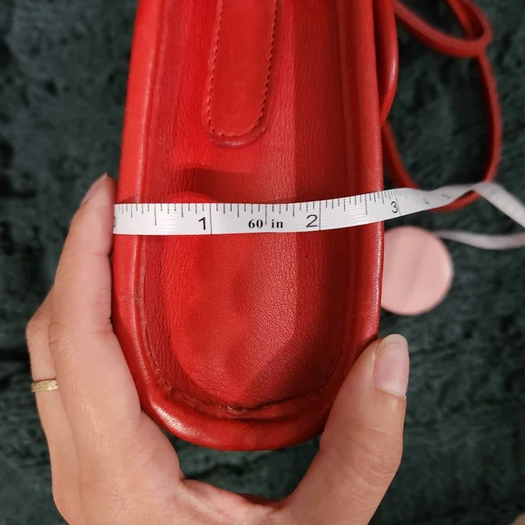 Vintage Red Coach Chrystie Flap Bag 9892 - Picture 15 of 16